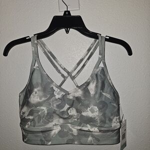 NWT Balance Collection Gray Floral Sports Bra